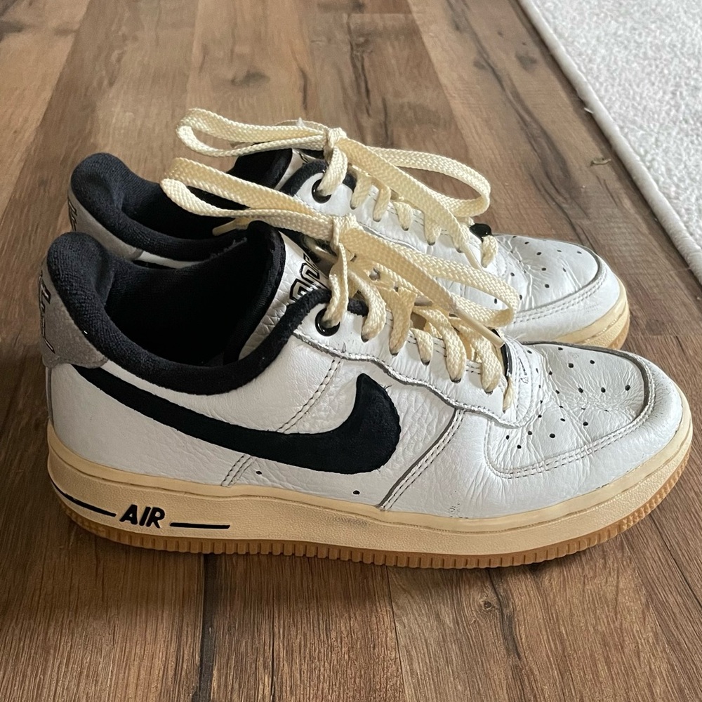 Nike Air Force Ones White and Black Sneakers